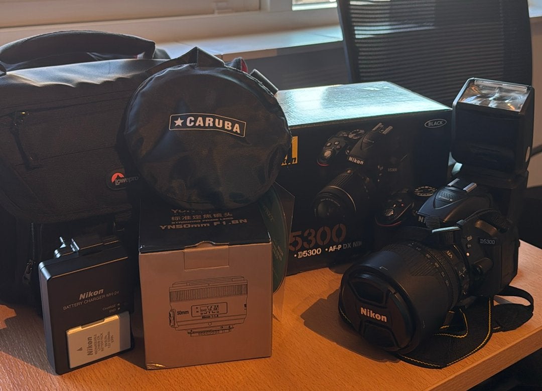 complete Nikon D5300 spiegelreflexcamera set, Ophalen of Verzenden, 8mm, Camera