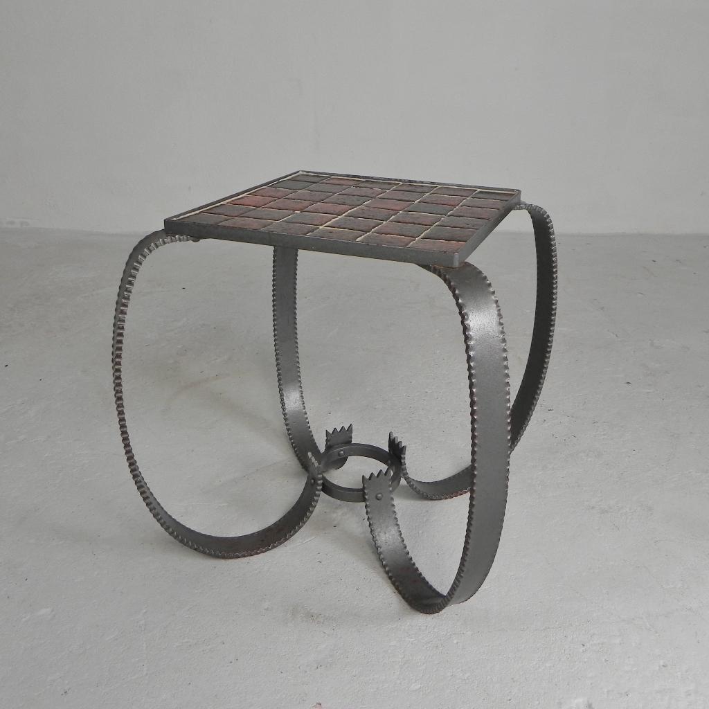 Brutalist salontafel, tegeltafel met 36 tegels, jaren 50, Ophalen of Verzenden