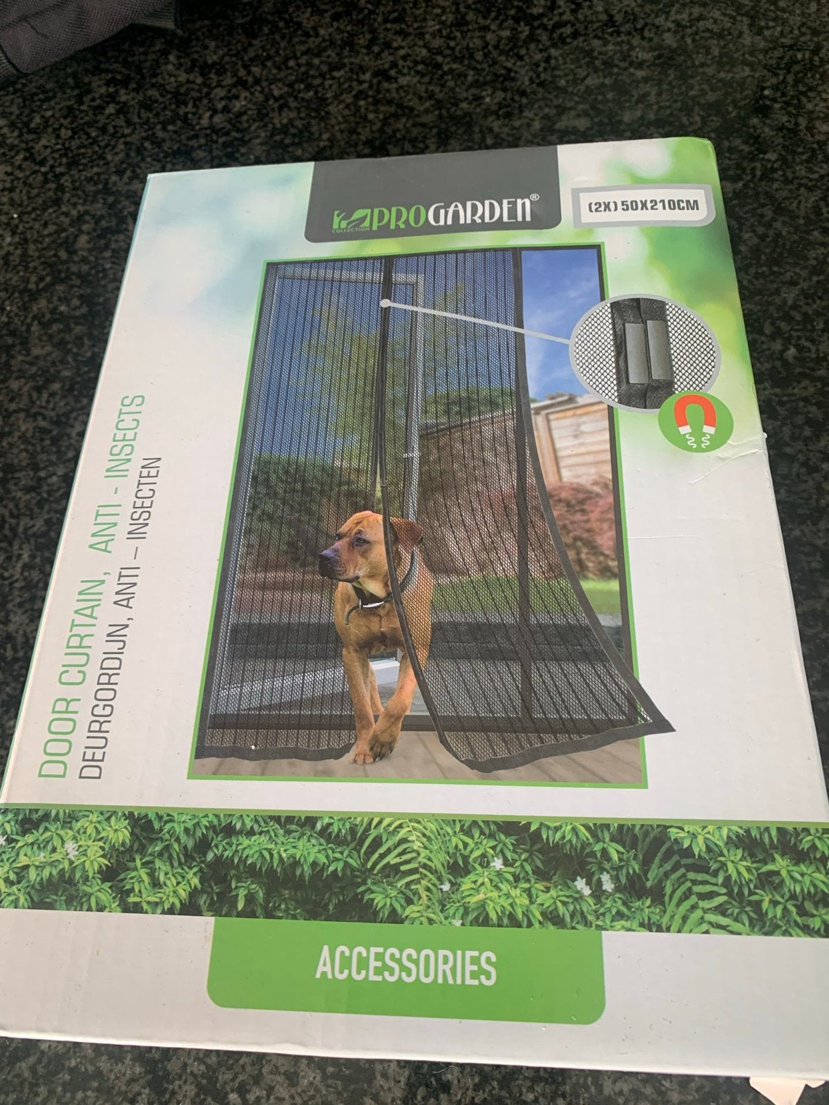 ProGarden Hordeur Anti-Insecten (2x) 50x210cm, Kunststof, 80 tot 100 cm, Hordeur, Nieuw