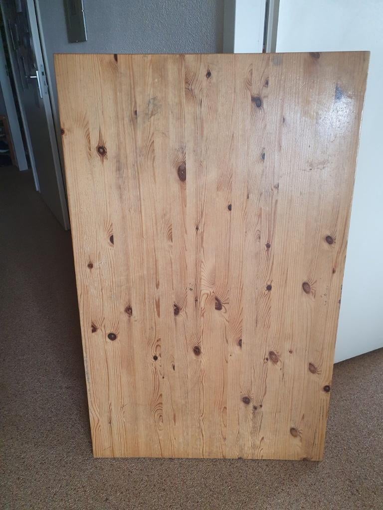 mooie houten ikea werktafel/eettafel compleet, Huis en Inrichting, Tafels | Salontafels, Ophalen, Gebruikt, 100 tot 150 cm, 50 tot 75 cm