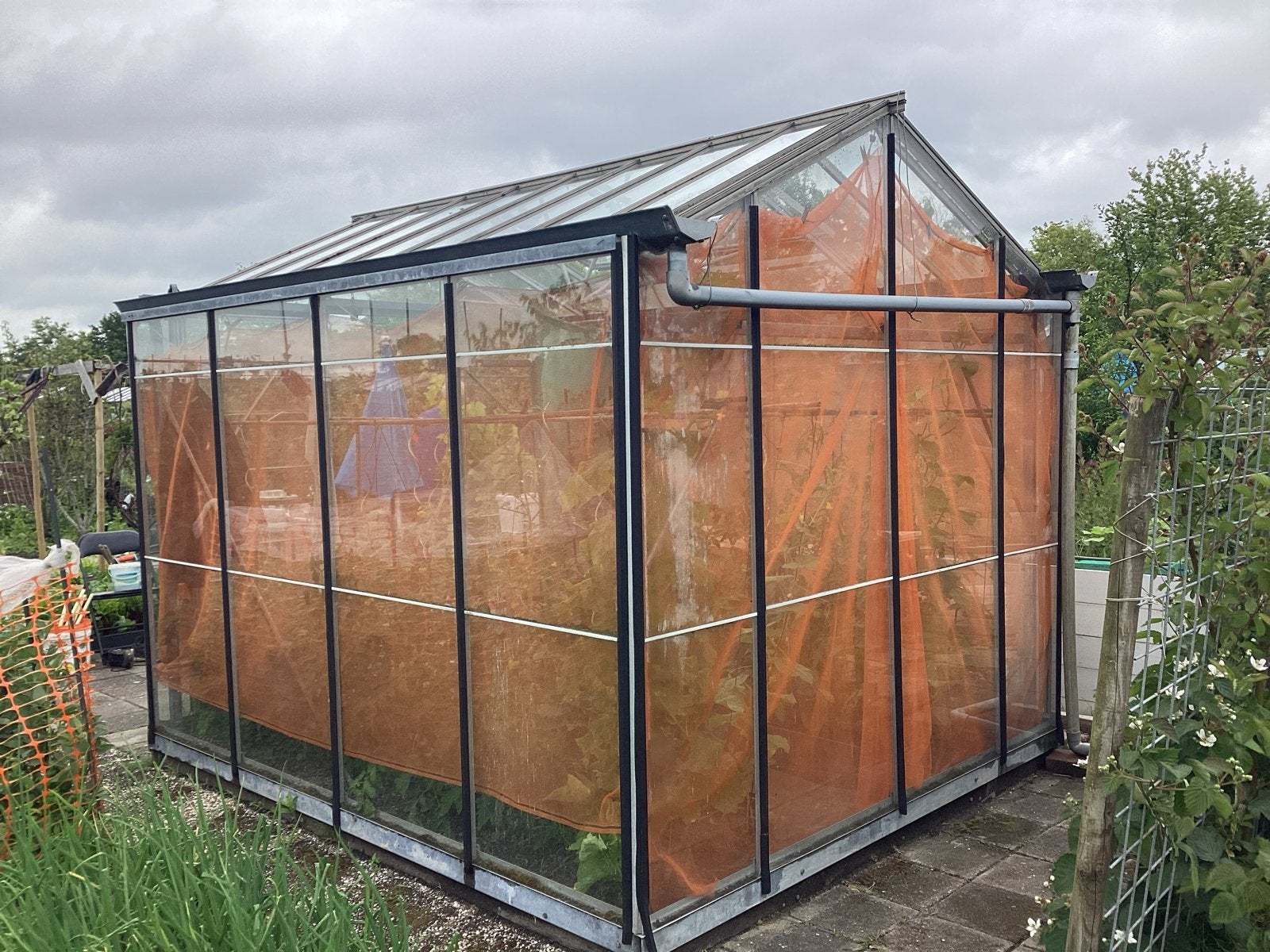 Ruime Kweekkas met Aluminium Frame en Glazen Panelen, Ophalen, Gebruikt, Kweekkas, Glas