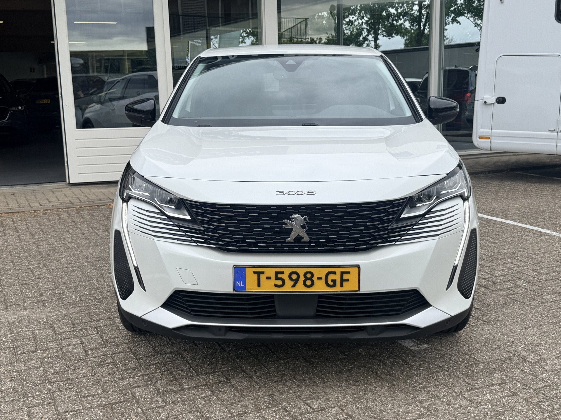 Peugeot 3008 1.6 HYbrid 225 Allure | LED | Apple/Android | D, Auto's, Peugeot, Euro 6, Leder en Stof, Wit, Plug-in hybride