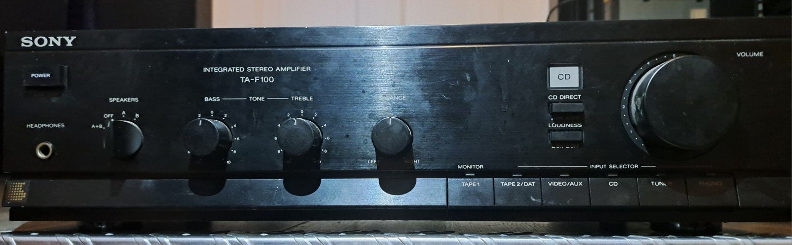 Sony TA-F100 Geïntegreerde Stereo Versterker, Gebruikt, Ophalen of Verzenden, Sony, Minder dan 60 watt