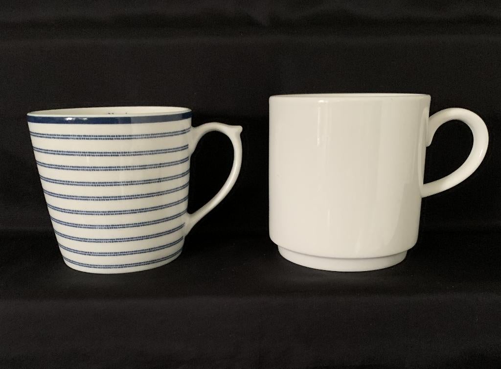 mok, mokken, Laura Ashley en Villeroy & Boch, beker met oor, Nieuw, Ophalen of Verzenden, Effen, Kop(pen) en/of Schotel(s)
