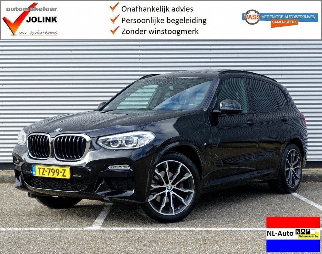 Bmw X3 xDrive20i High Executive M Sport I NL-Auto I 2e eig., Auto's, BMW, 1998 cc, Euro 6, 4 cilinders, Zwart