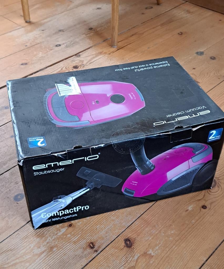Emerio CompactPro Stofzuiger - Nieuw in doos, Witgoed en Apparatuur, Stofzuigers, Nieuw, Sledestofzuiger, Overige merken, Minder dan 1200 watt