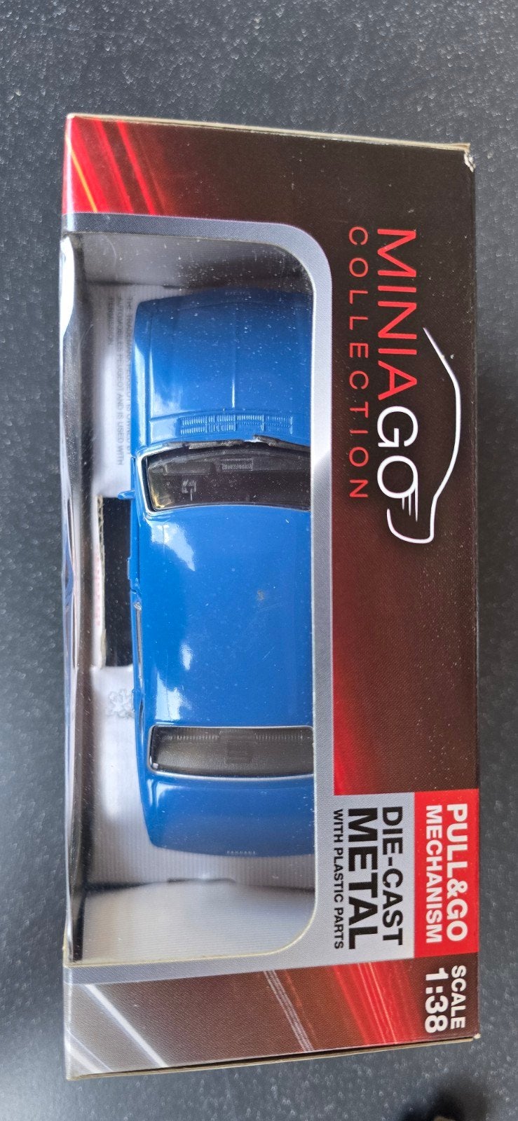 Peugeot 504 Schaal 1:38 Die-Cast Modelauto Blauw, Ophalen