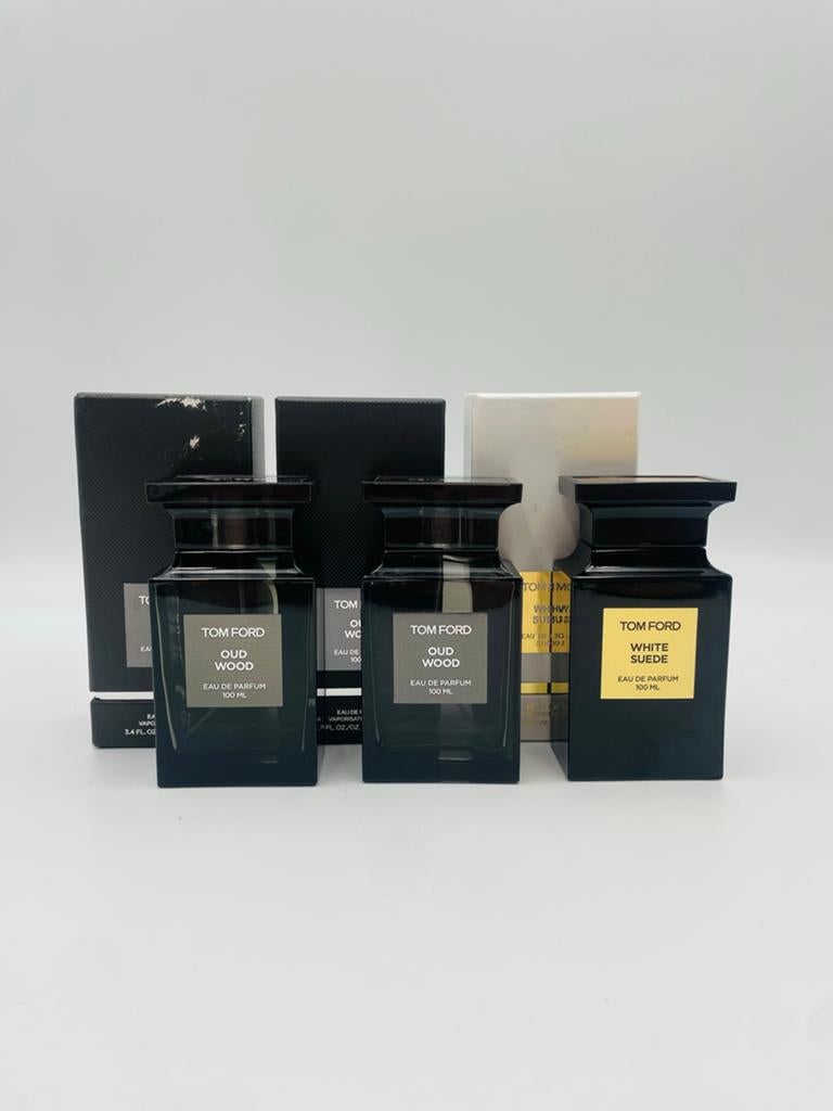 Lege Tom Ford Parfumflesjes - Oud Wood & White Suede, Ophalen of Verzenden, Gebruikt