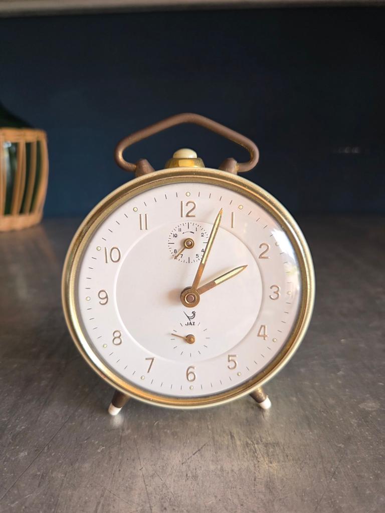 Vintage retro Franse Jaz wekker, klok jaren 50 60, Ophalen, Huis en Inrichting