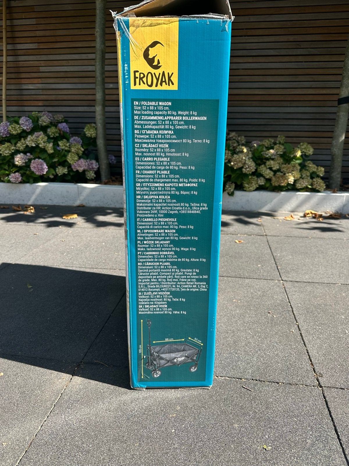 Froyak Opvouwbare Bolderkar - 1 keer gebruikt, Ophalen of Verzenden, Opvouwbaar, Zo goed als nieuw
