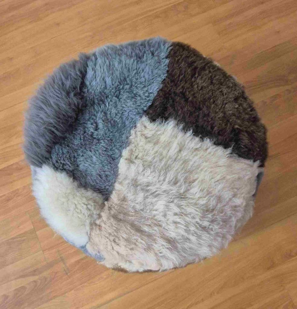 Gave patchwork poef, Gebruikt, Etten-Leur, Rond, DJT@dejuistetoon.eu