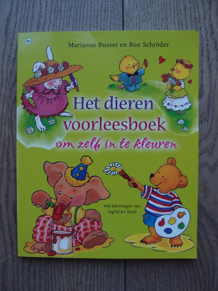 Het dieren voorlees boek om zelf in te kleuren, Boeken, Fictie algemeen, Jongen of Meisje, Ophalen of Verzenden, Zo goed als nieuw
