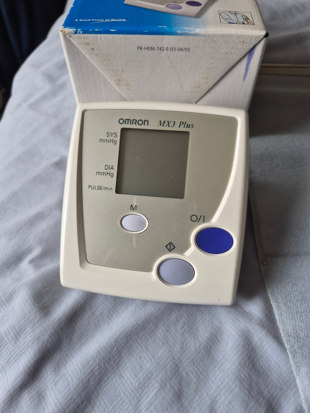 Omron MX3 Plus Bloeddrukmeter - Compleet in doos, Ophalen of Verzenden, Zo goed als nieuw