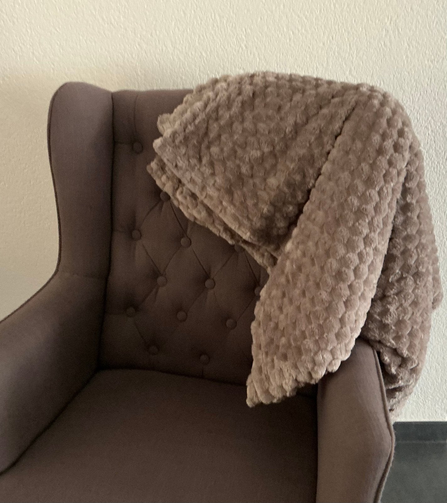 Te koop nieuwe plaid taupe., Ophalen of Verzenden, Nieuw