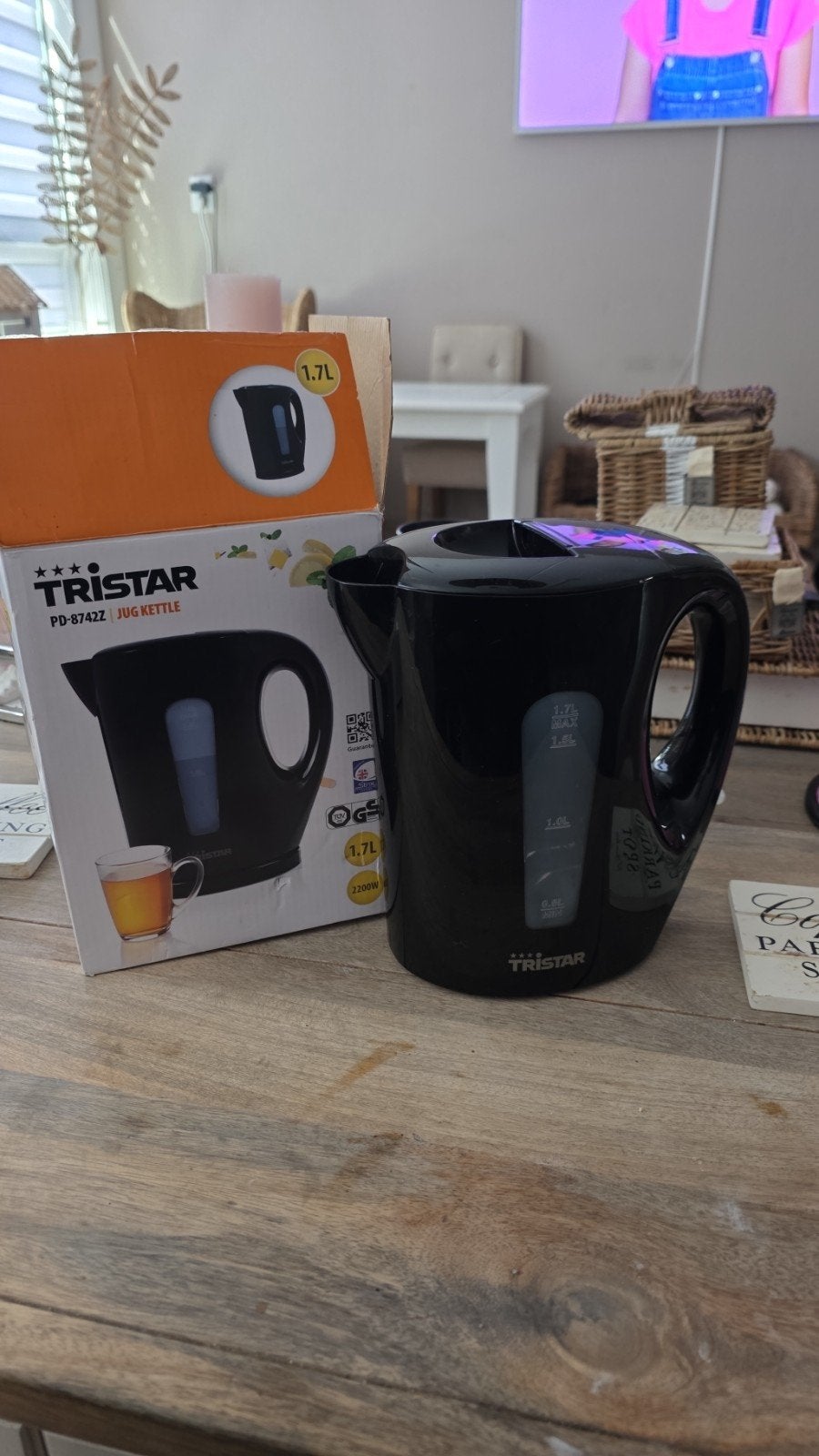 tristar waterkoker, 1 tot 2 liter, Ophalen of Verzenden, Zo goed als nieuw