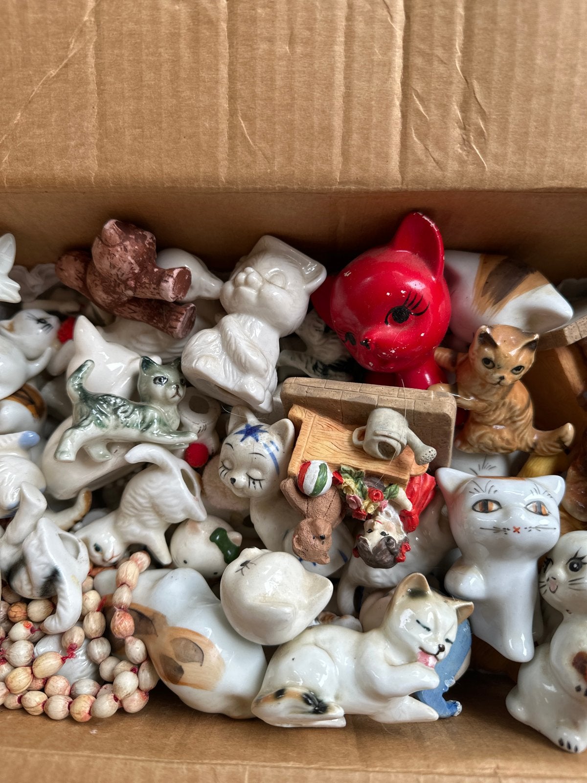 Verzameling van diverse kattenbeeldjes, Ophalen, Gebruikt, Hond of Kat, Beeldje of Figuurtje