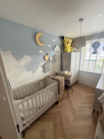 Complete kinderkamer: Europe Baby Sterre Oatmeal/zwart, Ophalen, Zo goed als nieuw, Jongetje of Meisje