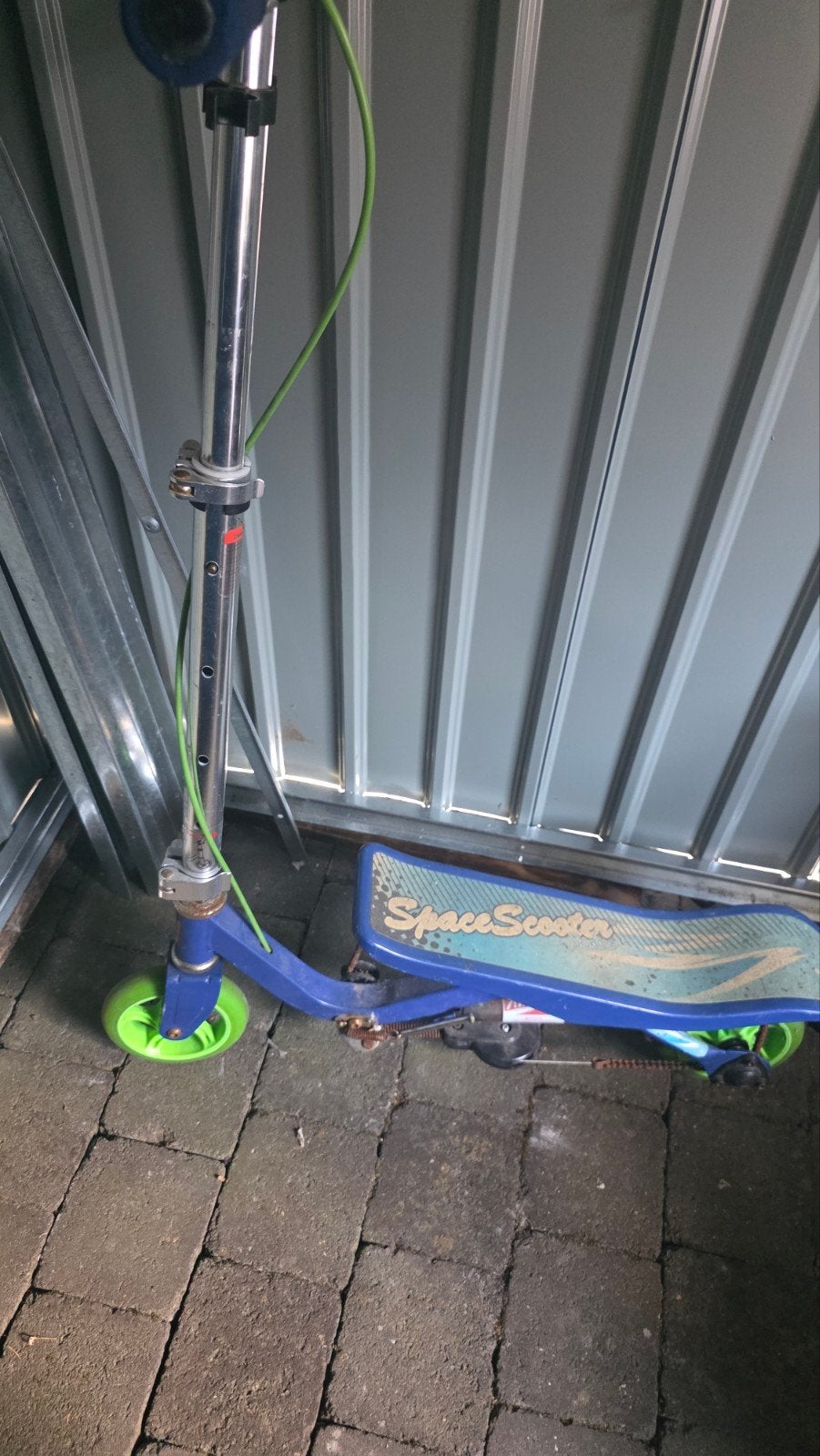 Space Scooter Junior - Blauw/Groen Step, Fietsen en Brommers, Steps, Ophalen, Gebruikt, Gewone step, Space Scooter