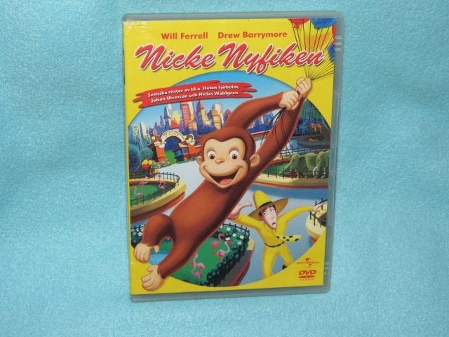 Zweedse DVD: Nicke Nyfiken - animatiefilm, Engels, Animatie, Import, Ophalen of Verzenden