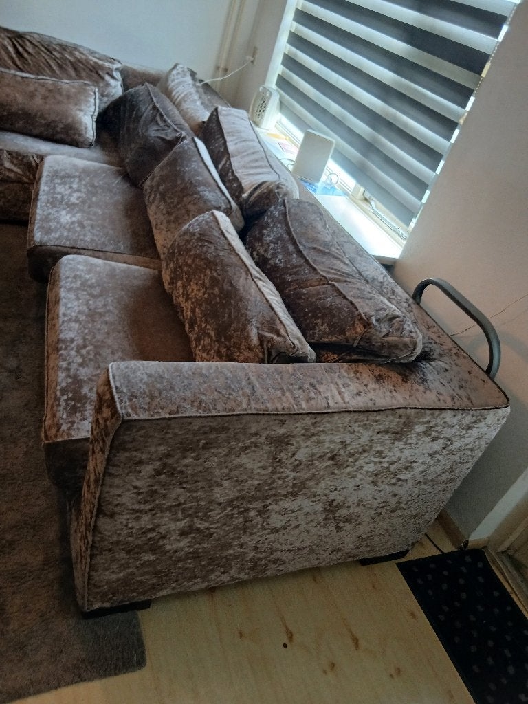 Lounge bankstel...velvet eric custer stijl, Ophalen, Gebruikt, 300 cm of meer, Loungebank eric custer stijl...velvet