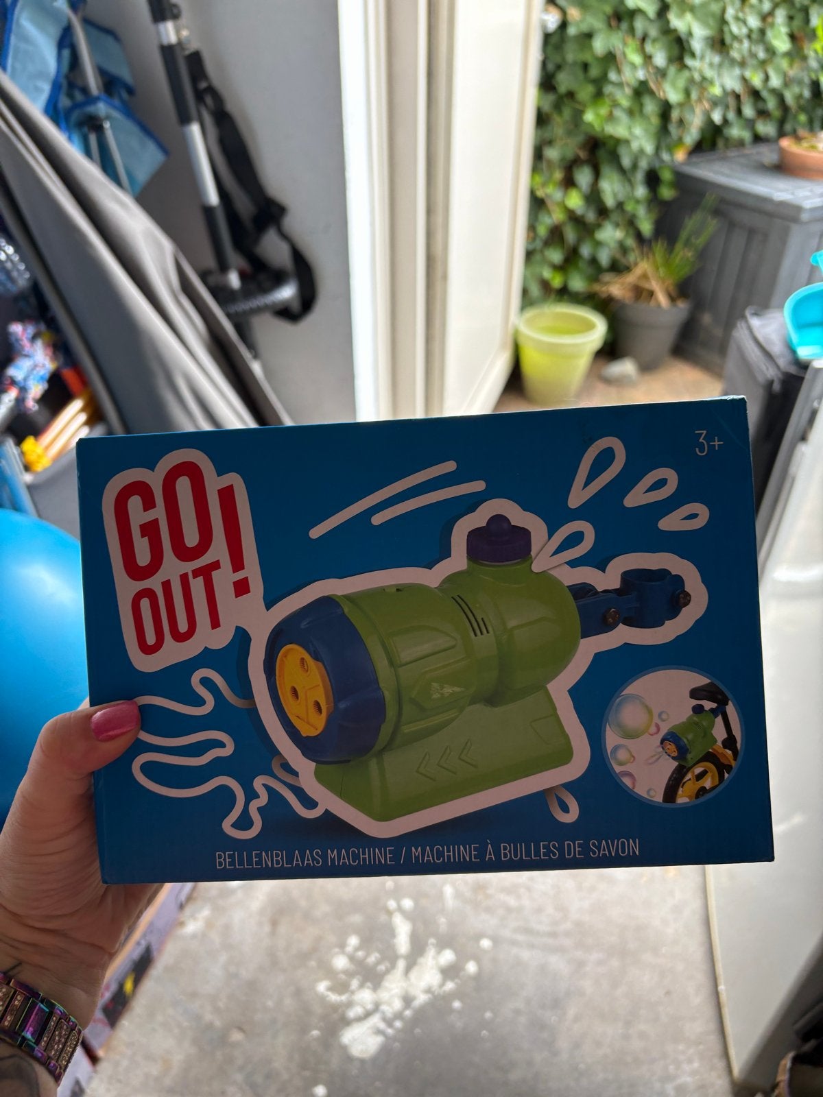 Go Out! Bellenblaasmachine - Nieuw in doos voor op de fiets, Ophalen, Nieuw