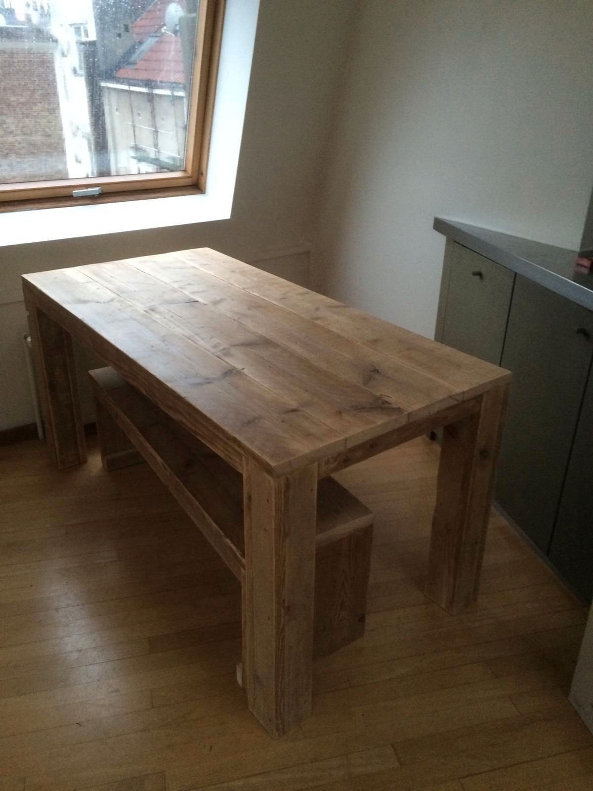 steigerhout eettafels gratis thuisbezorgd actie bankje €55,-, Rechthoekig, Nieuw, 200 cm of meer, 50 tot 100 cm