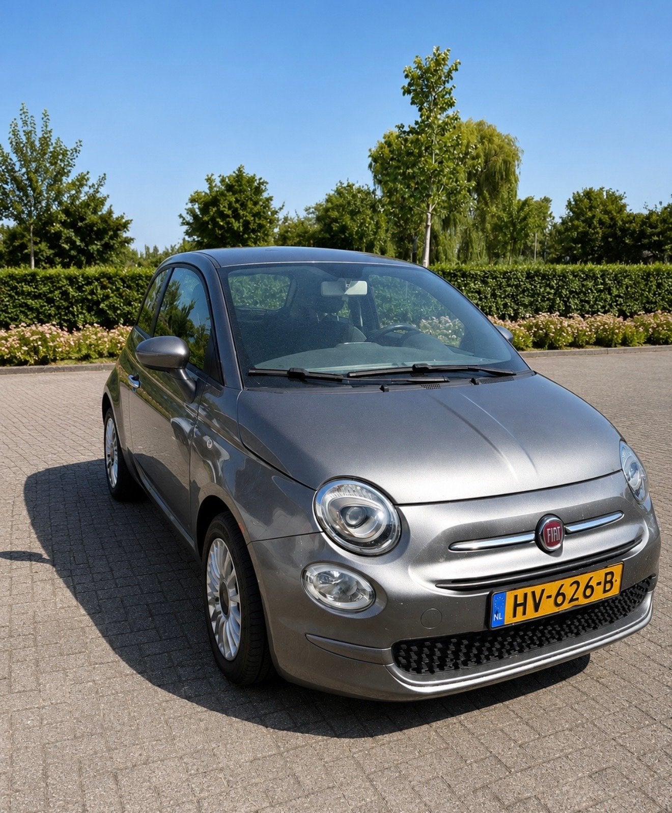 Fiat 500 Twinair Turbo 80pk Dualogic 2015 Grijs, Auto's, 31 €/maand, Origineel Nederlands, 26 km/l, Particulier