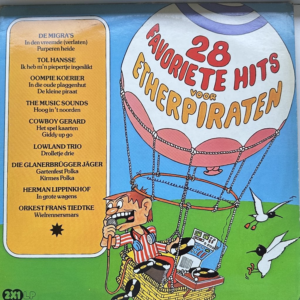 28 Favorieten hits voor etherpiraten  2 LP, Verzenden, Zo goed als nieuw, Levenslied of Smartlap, 12 inch