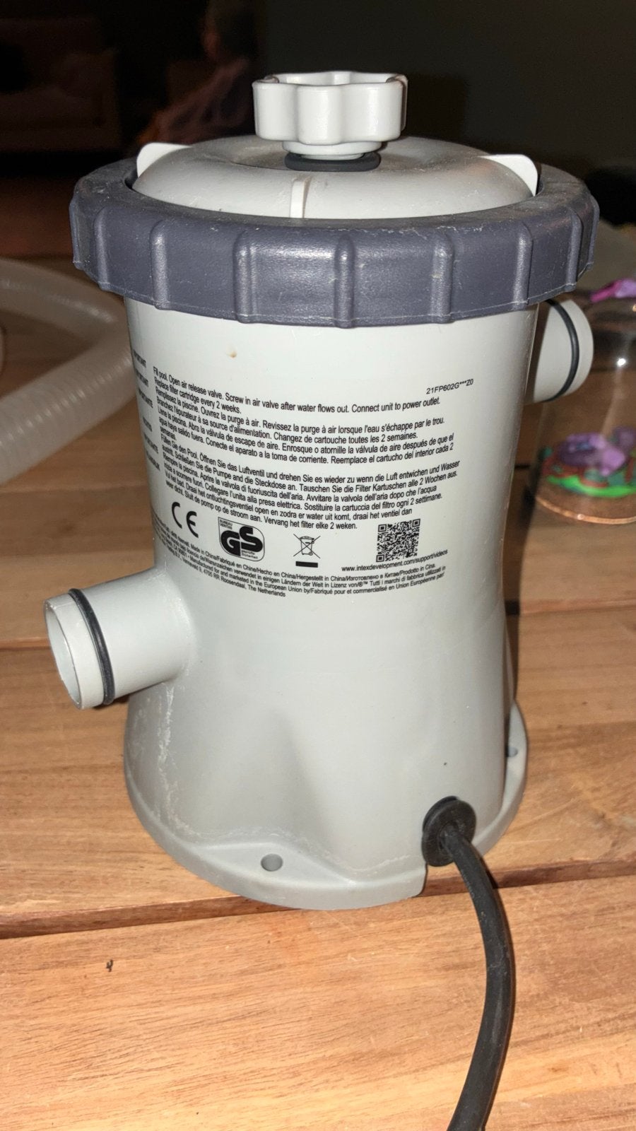 Intex Krystal Clear Filterpomp 602G met slangen, Ophalen, Gebruikt, Opzetzwembad