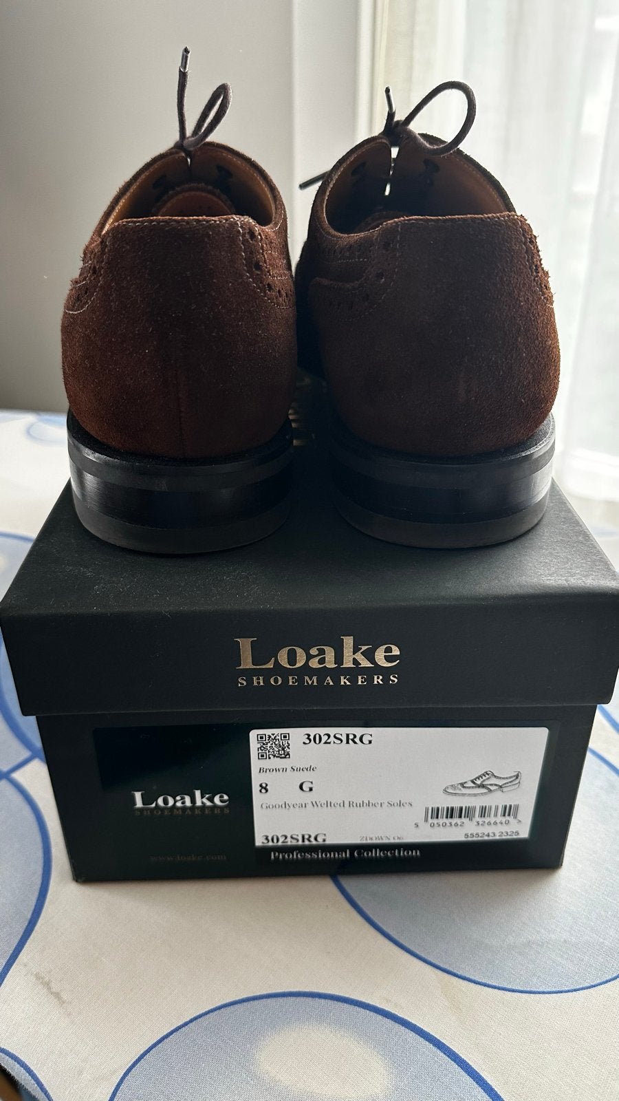 Loake 302SRG Bruine Suède Goodyear Welted Schoenen Maat 8, Ophalen of Verzenden, Nieuw, Bruin, Veterschoenen