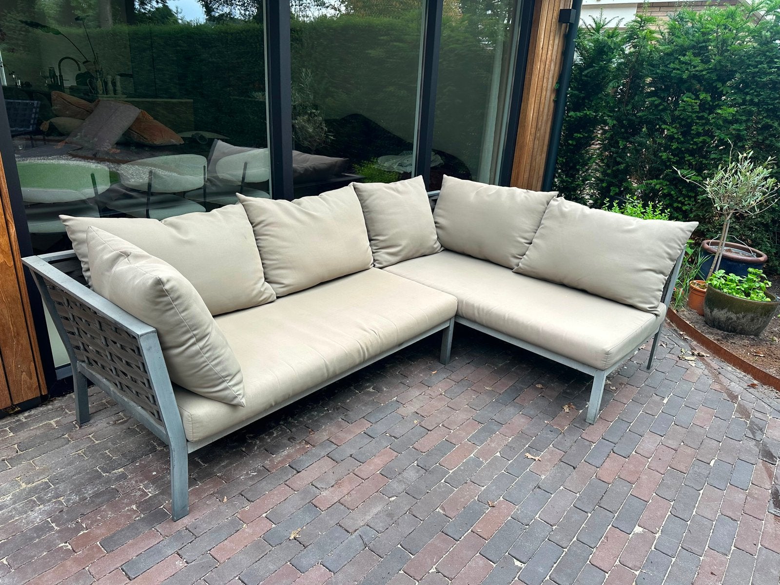 Loungebank buiten, Ophalen, Gebruikt, Bank, Loungeset