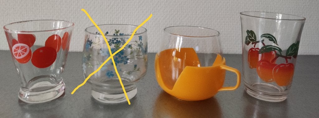 Vintage glaasjes, Antiek en Kunst, Ophalen of Verzenden