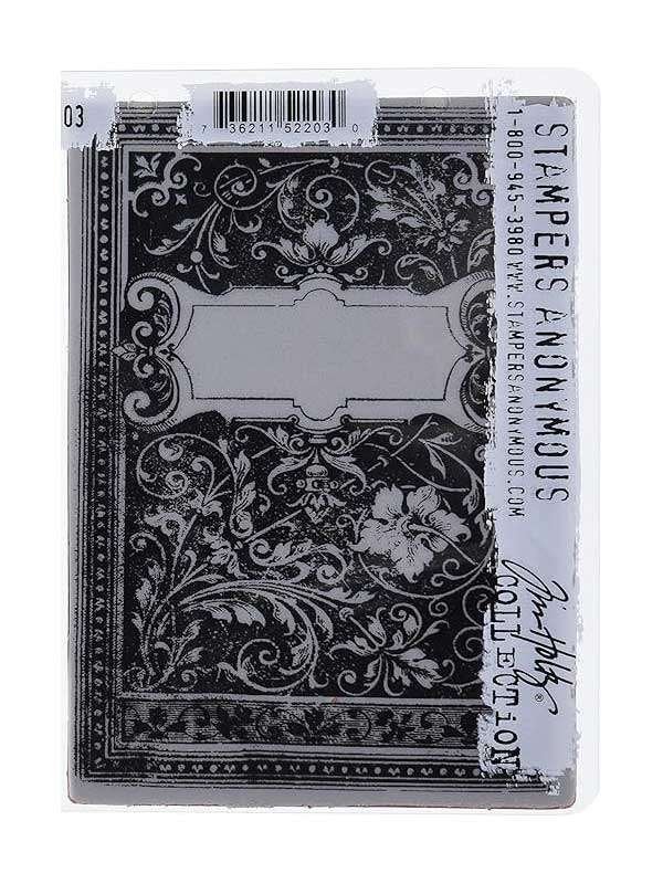 SA Tim Holtz Cling Stamp Book Cover Large #103/02, Hobby en Vrije tijd, Verzenden, Nieuw, EZ-mounted stempel
