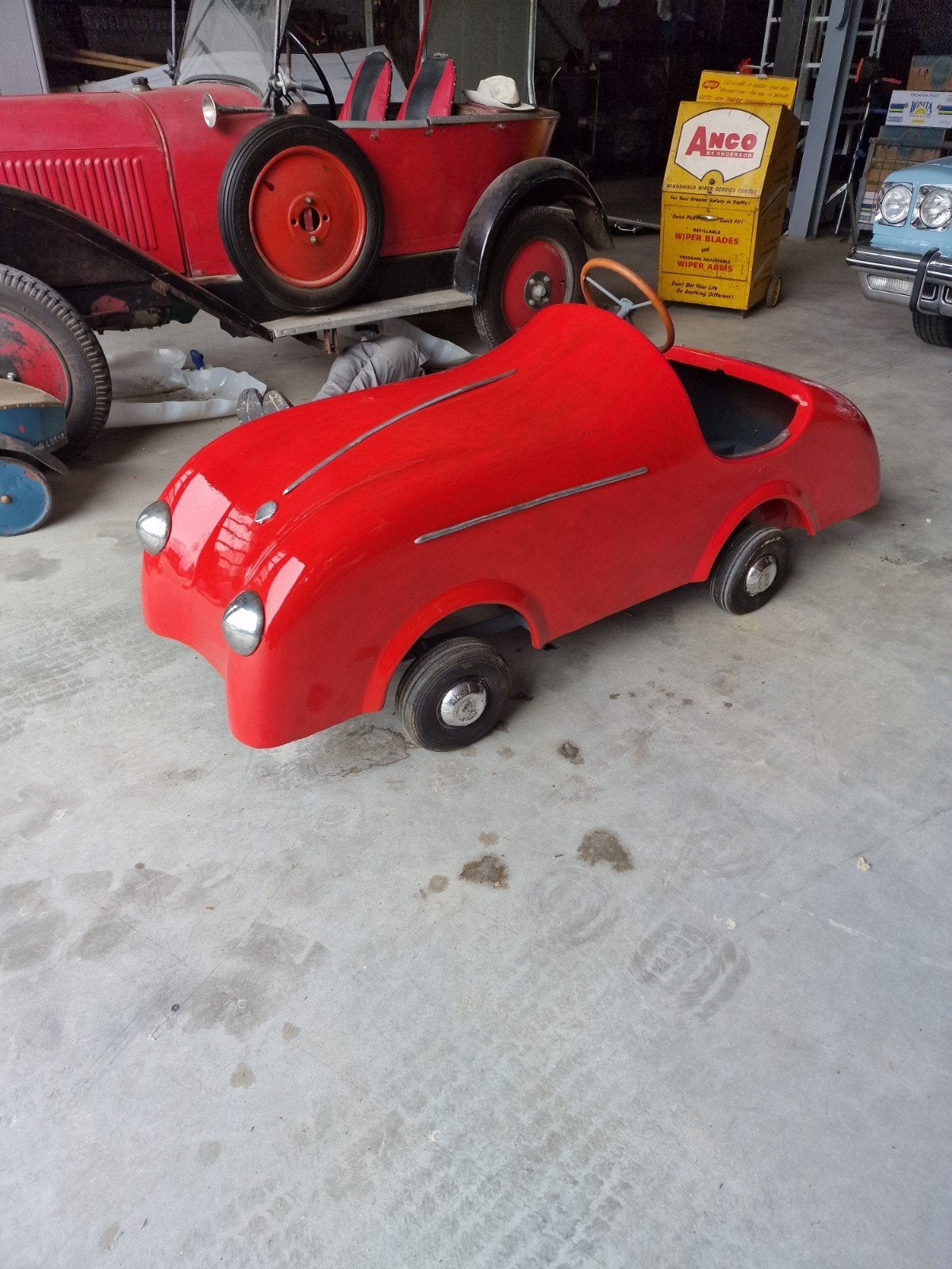 Shell  shelley porsche trapauto 50jaren, Ophalen