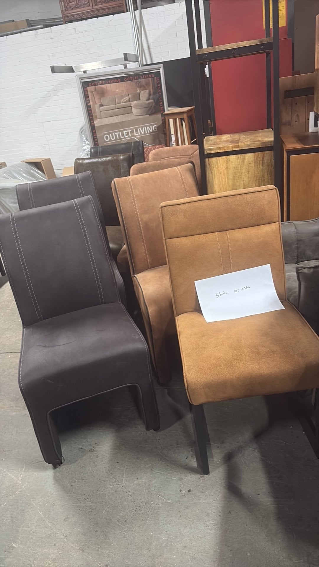 Restant stoelen nu 10,= p stuk, Ophalen, Outletliving7@gmail.com, Nieuw, Outlet
