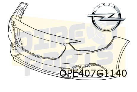 Opel Insignia B (6/17-) voorbumper (bij ParkAssist UFQ) (te, -, -, Opel, Nieuw