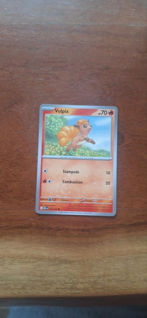 Pokémon kaart Vulpix 19/132 2x, Ophalen of Verzenden