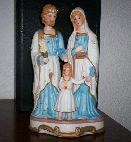 1 religie heilig hart familie beeld 27 cm maria josef kindje, Ophalen