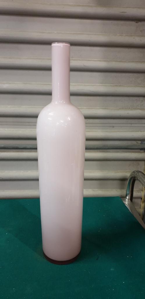 vaas roze glas, giraffen, Ophalen of Verzenden