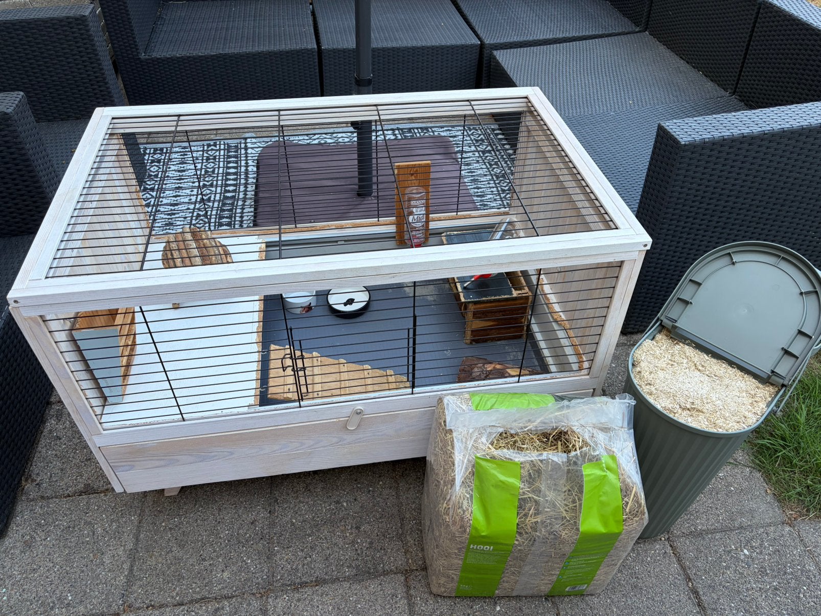 Cavia-/Konijnenhok compleet, Dieren en Toebehoren, Ophalen, Gebruikt, 60 tot 90 cm, Hok