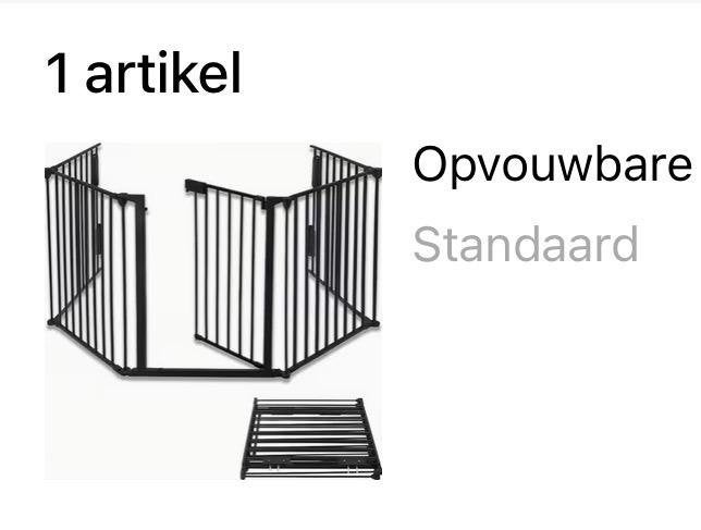 Op vouwbaar hekje, Ophalen, Zo goed als nieuw, 115 cm of meer, Klemhekje