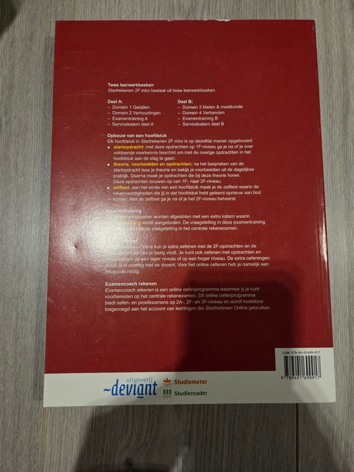 Startrekenen 2F mbo Leerwerkboek rekenen deel 2 - Nieuw!, Ophalen of Verzenden, Zo goed als nieuw, MBO