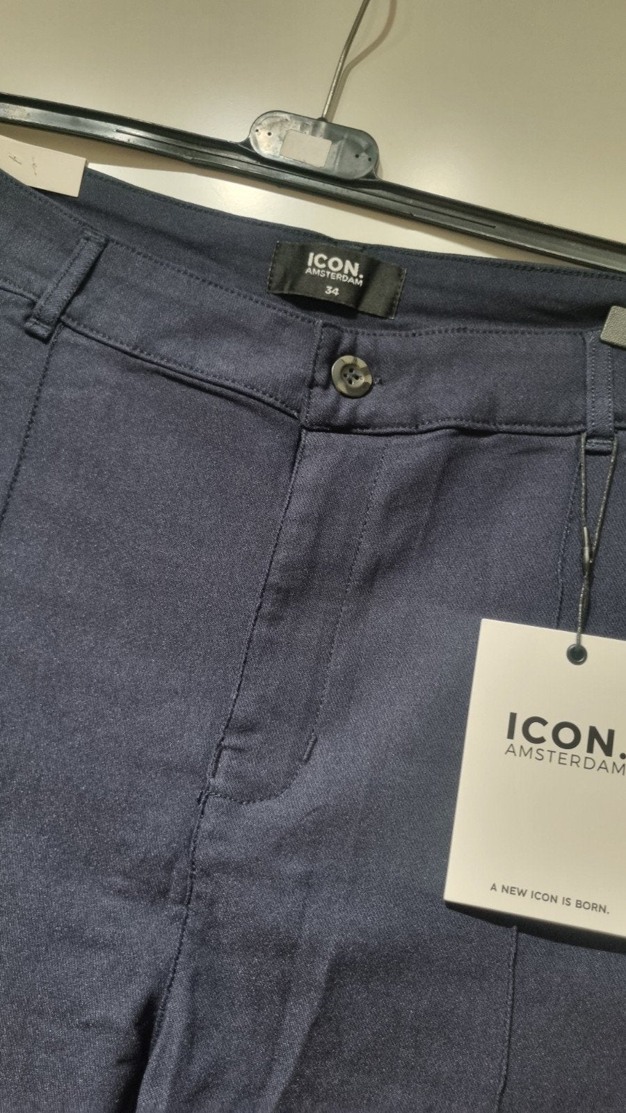Nieuwe Icon. Amsterdam broek - Maat 34, Blauw, Nieuw, Overige maten, Ophalen of Verzenden