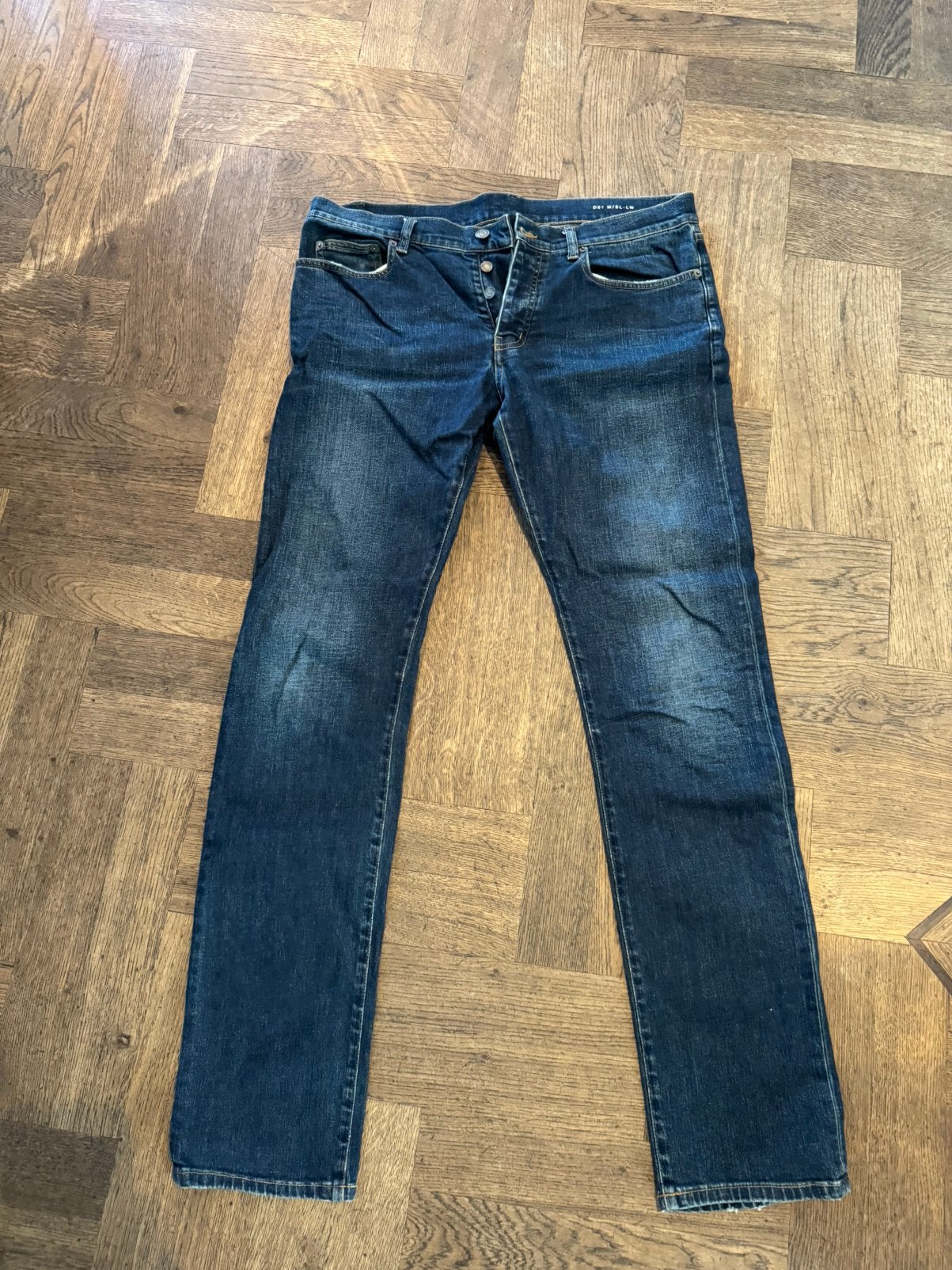 Heren broek Saint Laurent maat L, Verzenden, Zo goed als nieuw, Blauw, W36 - W38 (confectie 52/54)