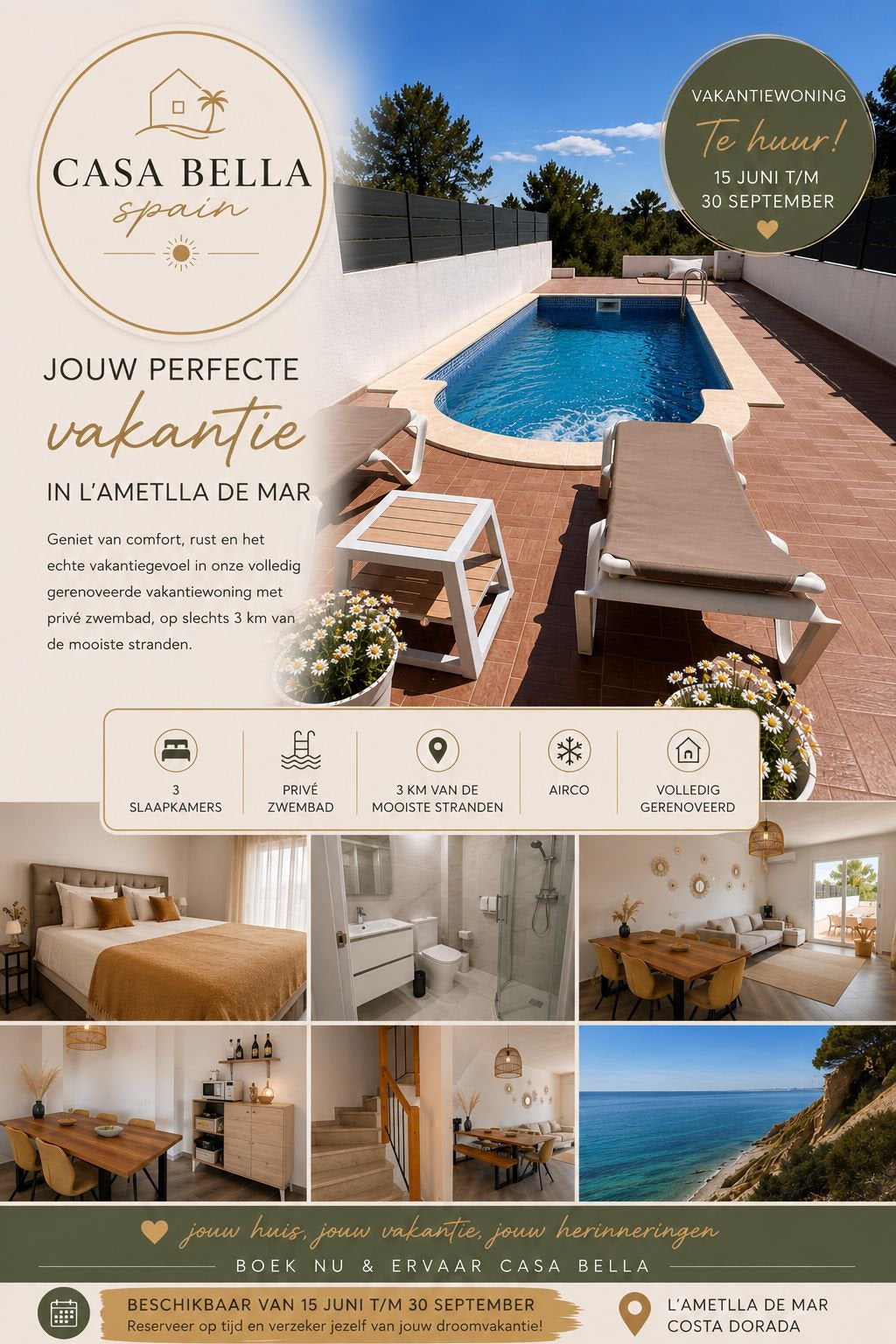 Vakantiehuis te huur in spanje, Ophalen of Verzenden, Zo goed als nieuw, 2000 tot heden, Landkaart