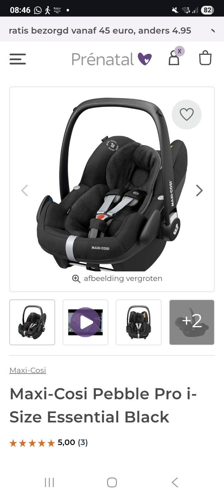 Maxi-Cosi FamilyFix 3 i-Size Isofix autostoel base - Zwart, Ophalen, Zo goed als nieuw, Maxi-Cosi, Isofix