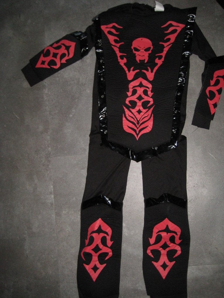 Ninja kostuum maat 140 overall met klitteband, Ophalen of Verzenden, Gebruikt, 134 t/m 140, Jongen