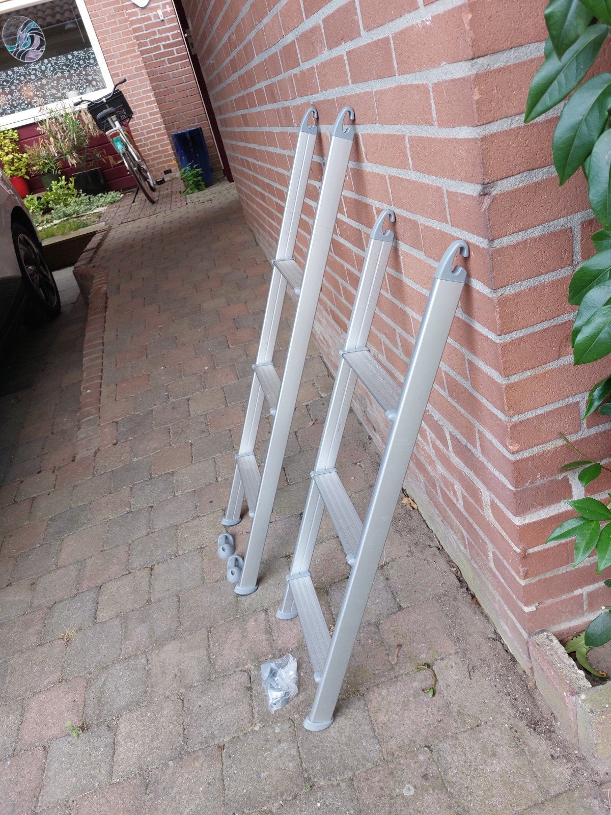2 aluminium ladders - voor opstap naar bed camper, Caravans en Kamperen, Camper-accessoires, Ophalen, Gebruikt
