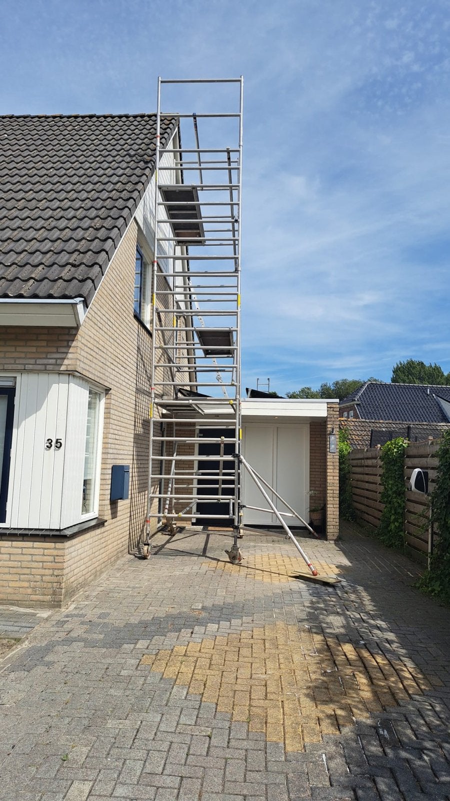 Rol Steiger te huur, Doe-het-zelf en Verbouw, Ophalen of Verzenden, Gebruikt, Gevelsteiger, 5 meter of hoger