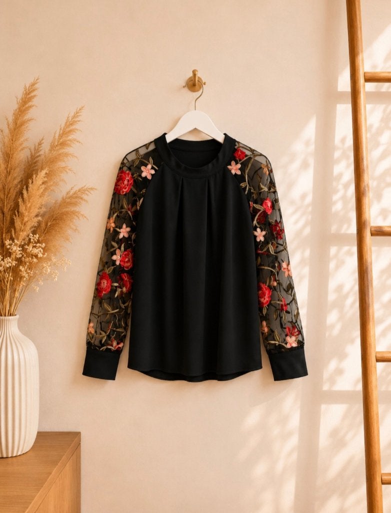 Elegante blouse XL Nieuw, Boutiek, Zwart, Maat 46/48 (XL) of groter, Nieuw